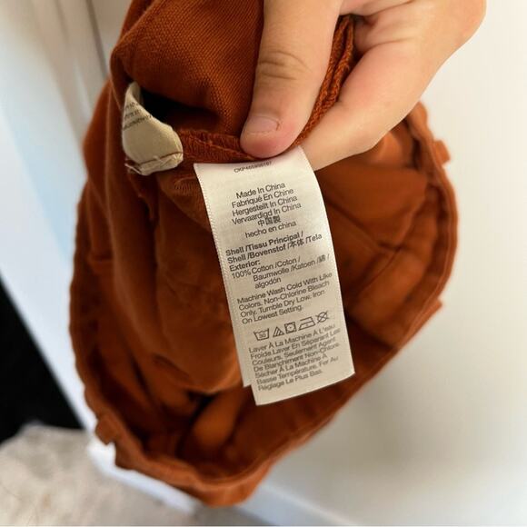 Madewell Rustic Orange Button Down Pocket Mini Skirt Size 2 - Picture 7 of 8